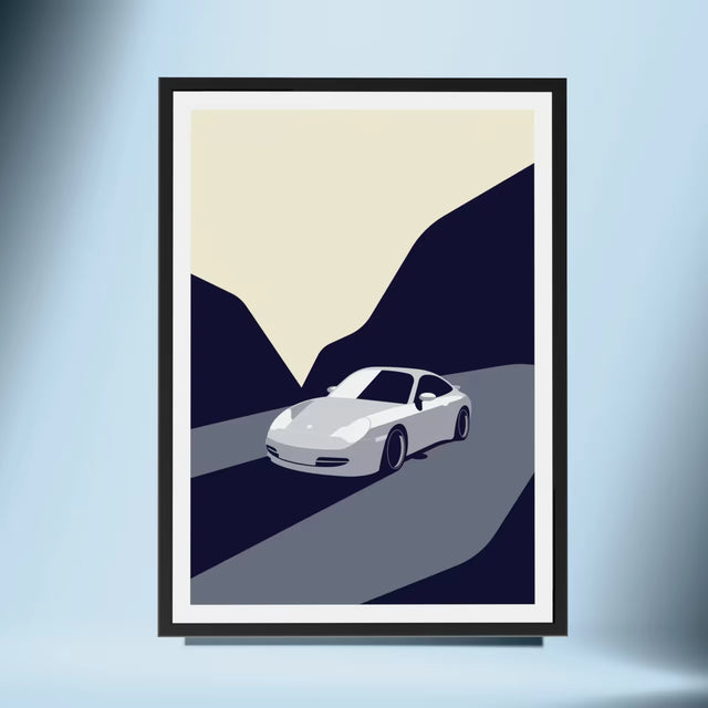 Porsche 996 on a midnight run - Car Print