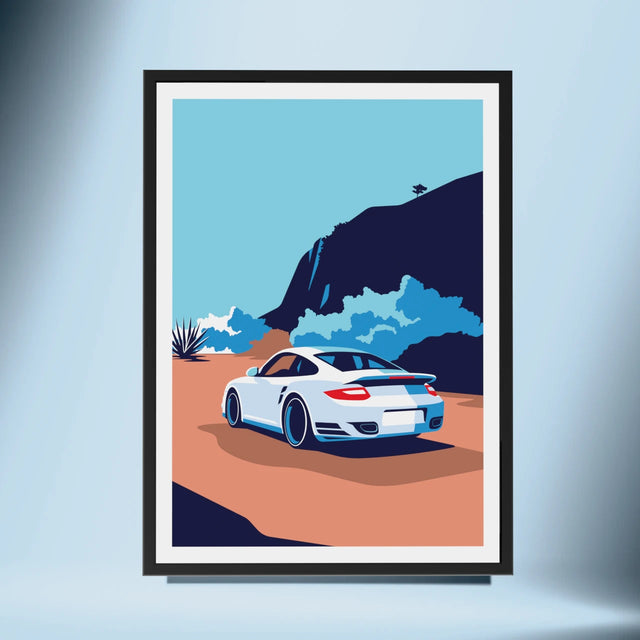 Porsche 997 Turbo Resting My Mountains - Car Print