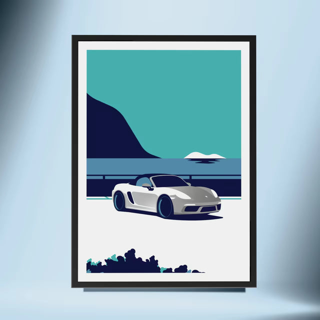 Porsche Boxster Resting by the Water - Car Print