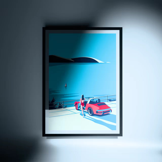 Porsche Targa With A View - Car Print