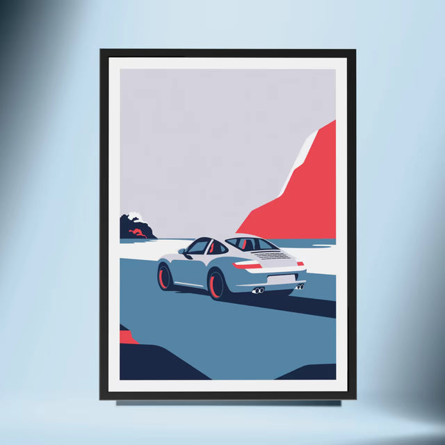 Road Ahead With Porsche 997 - Car Print