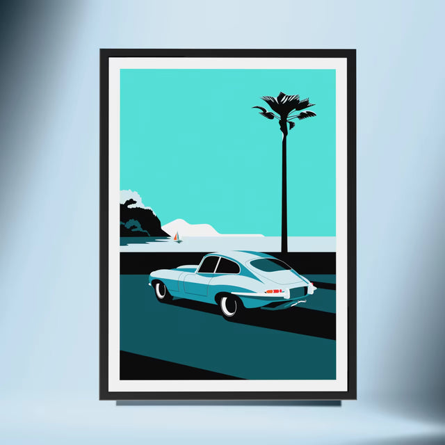 Sight sea Jaguar E-type - Car Print