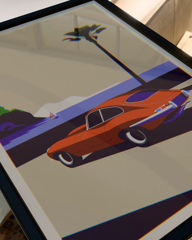Sight sea Jaguar E-type - Car Print