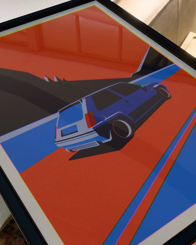 Supermini Renault GT Turbo - Car Print