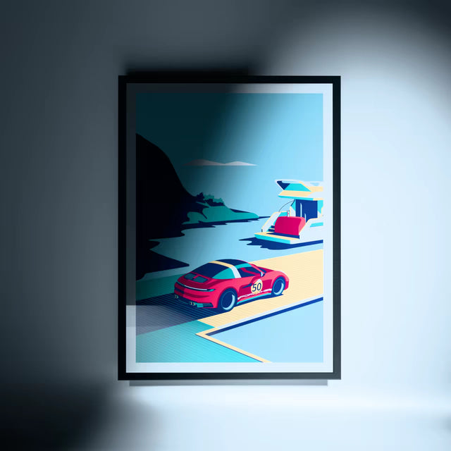 Targa On Private Island - Car Print