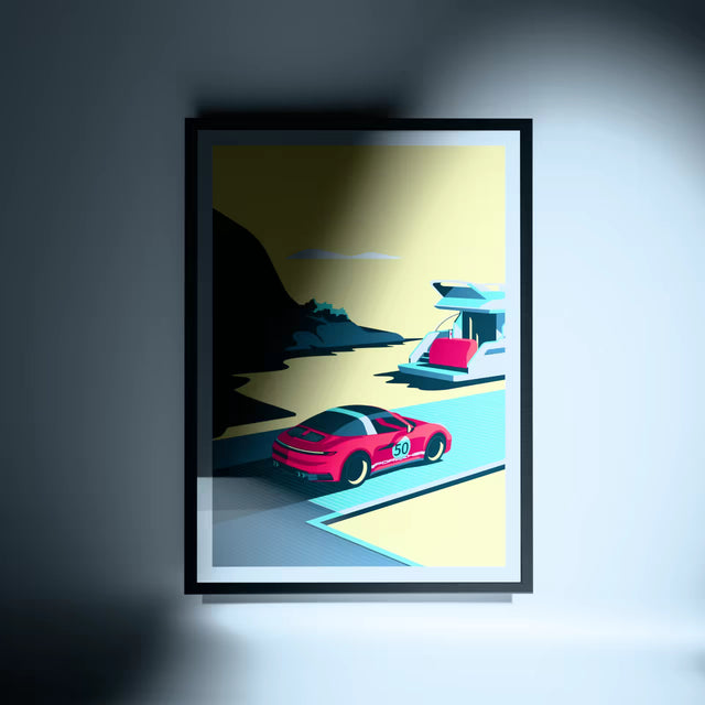 Targa On Private Island - Car Print