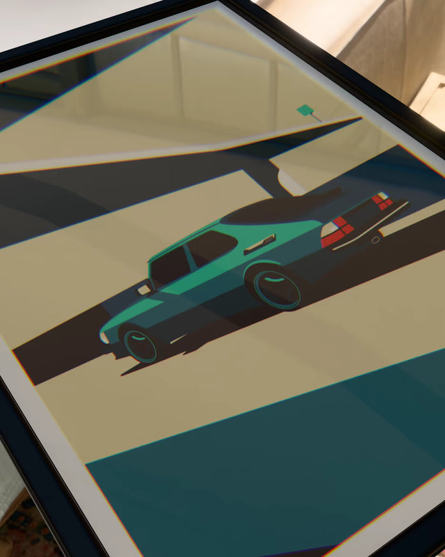 The Freeway Saab 900 - Car Print