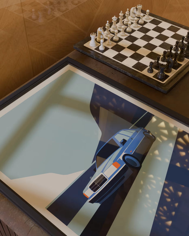 The Mercedes Benz 190e on the road - Car Print