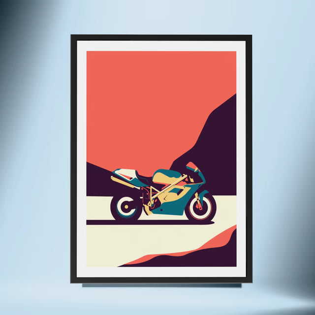 The Ducati 916 ready to burn rubber - Car Print