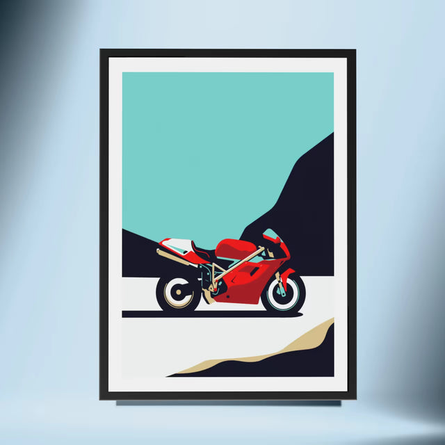 The Ducati 916 ready to burn rubber - Car Print