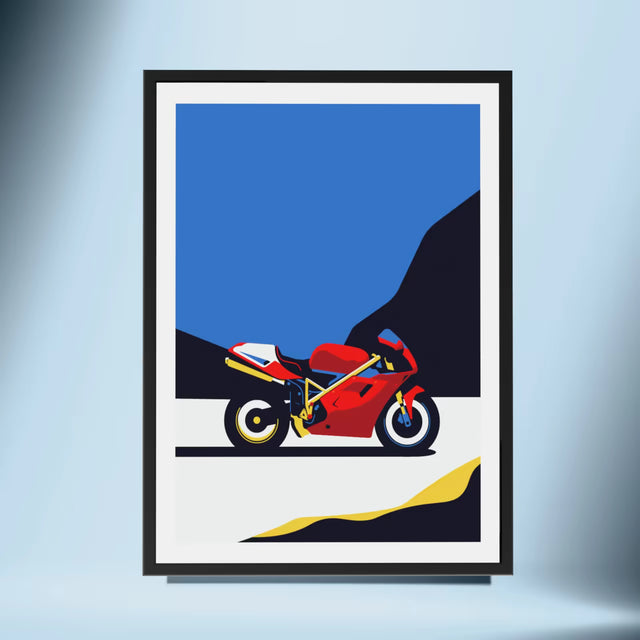 The Ducati 916 ready to burn rubber - Car Print