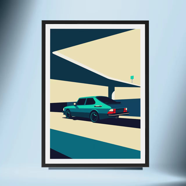 The Freeway Saab 900 - Car Print
