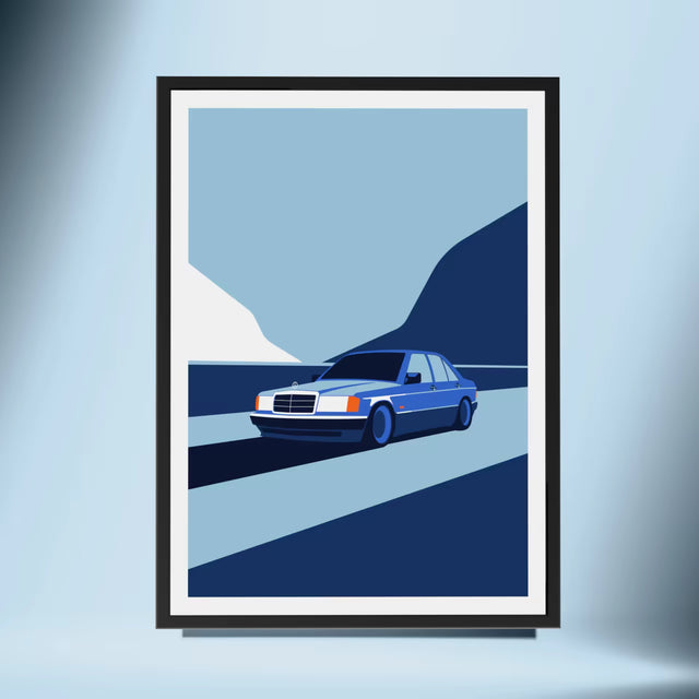 The Mercedes Benz 190e on the road - Car Print