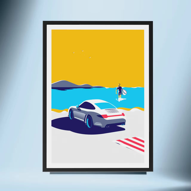 The Porsche 997 Surfer - Car Print