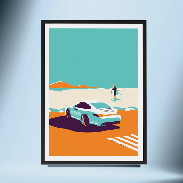 The Porsche 997 Surfer - Car Print
