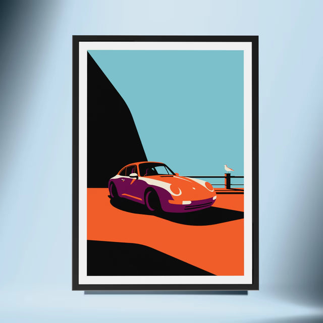 The lonely seagull and Porsche 993 - Car Print