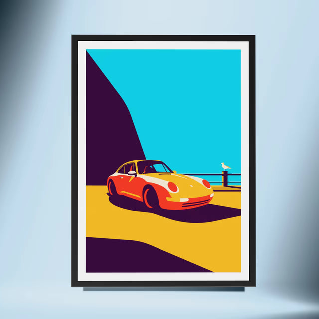 The lonely seagull and Porsche 993 - Car Print