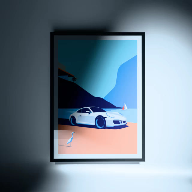 The wondering Heron by Porsche - Car Print