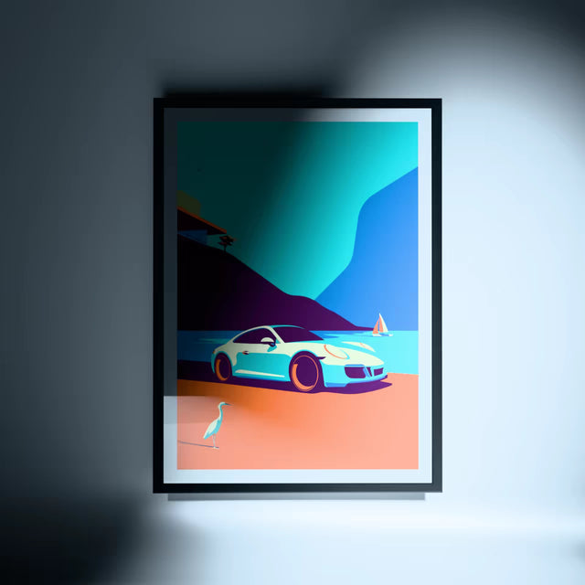 The wondering Heron by Porsche - Car Print