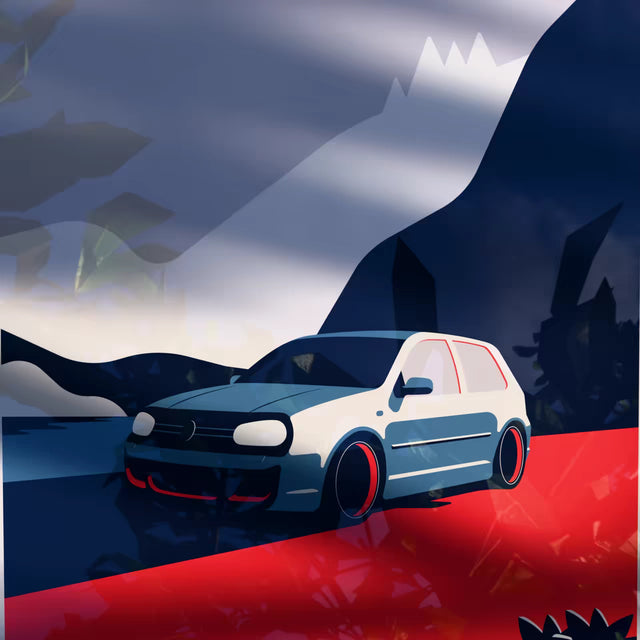 There's No Time for VW Golf MK4 - Car Print