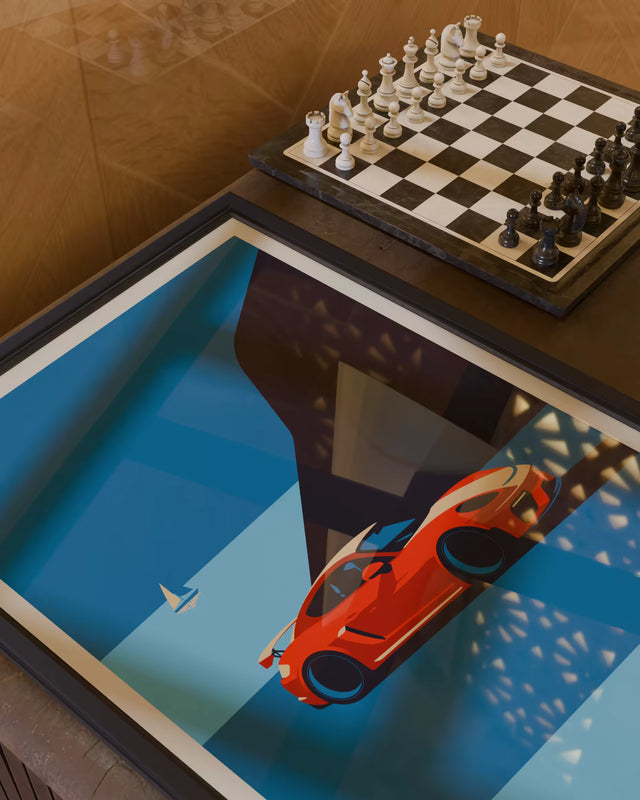 The Travelling Porsche Cayman GT4 - Car Print