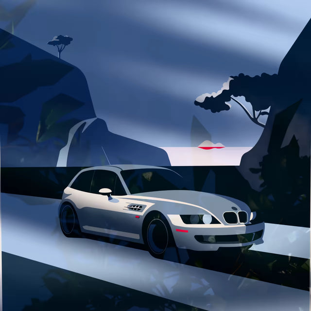 The travelling Z3M BMW - Car Print