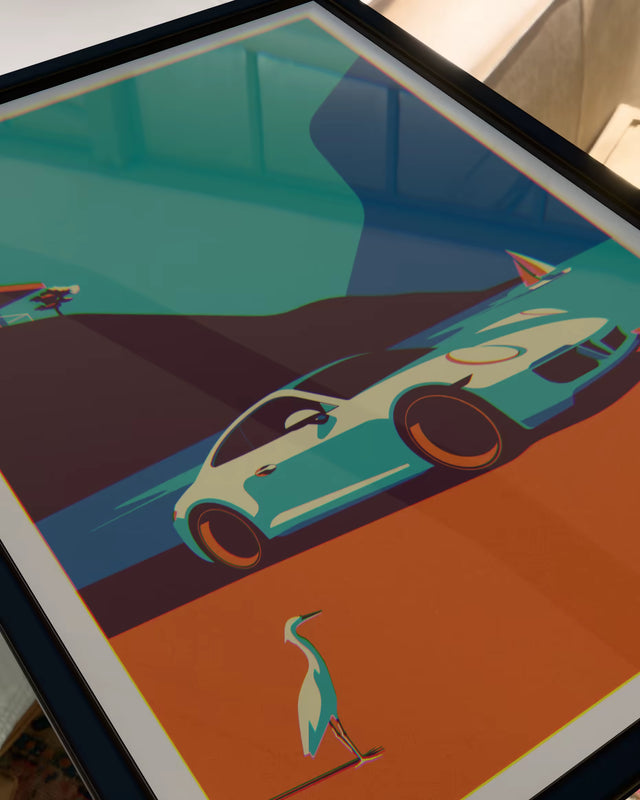 The wondering Heron by Porsche - Car Print