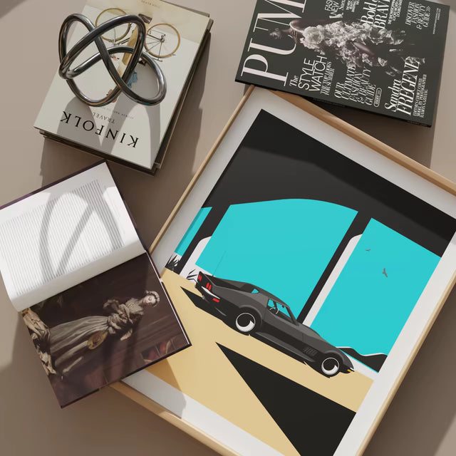 Under the bridge with C3 Corvette - Limited Edition, Premium Giclée Print