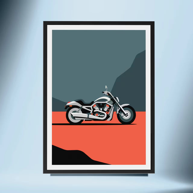 V-Rod Thunder Dynamic Motorbike Art - Bike Print
