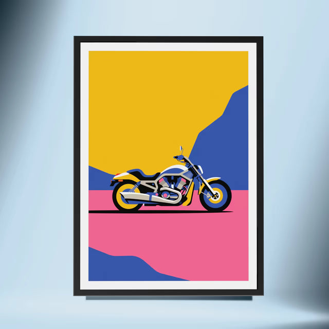 V-Rod Thunder Dynamic Motorbike Art - Bike Print