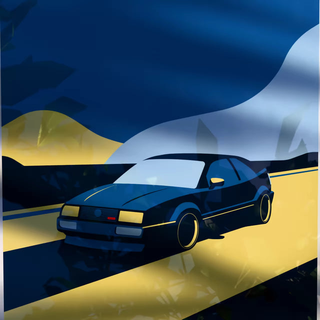 VW Corrado on a mission - Car Print