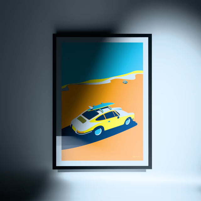 Waves of A Classic Porsche - Car Print