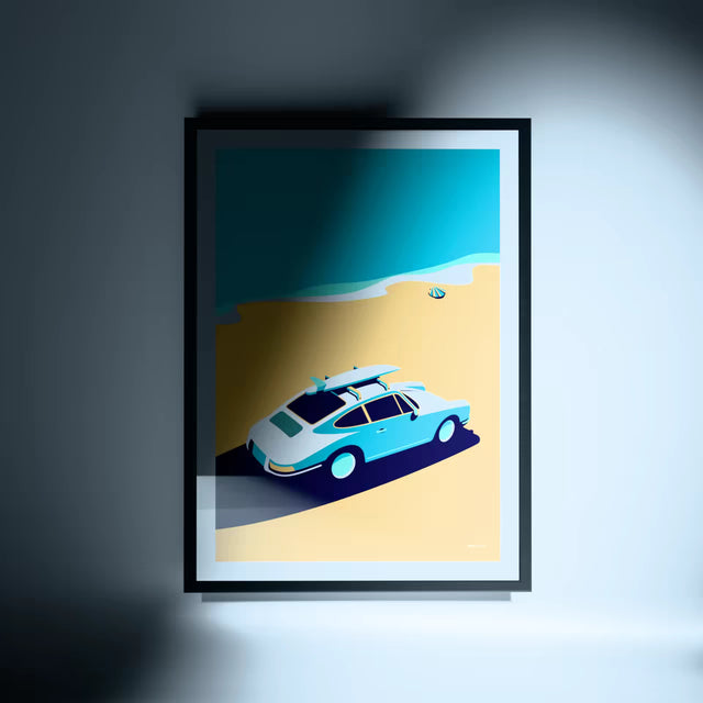 Waves of A Classic Porsche - Car Print