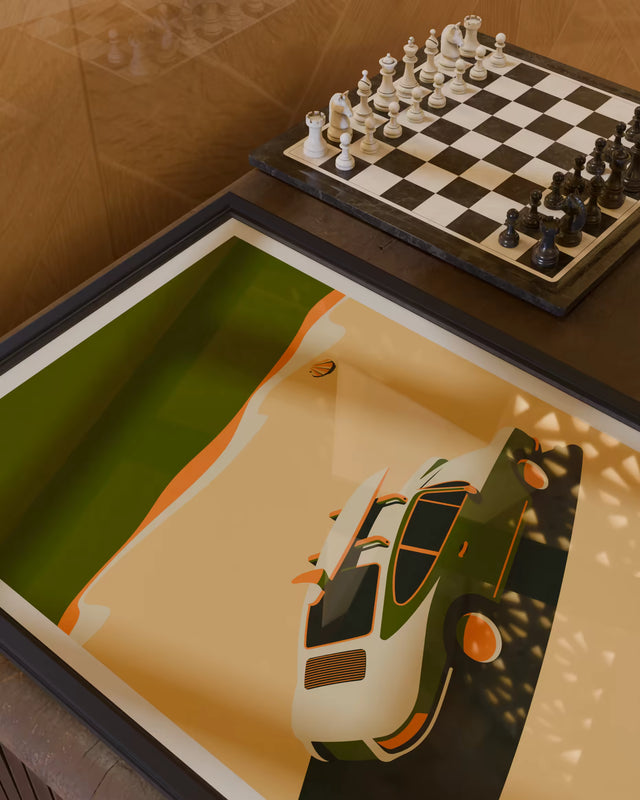 Waves of A Classic Porsche - Car Print