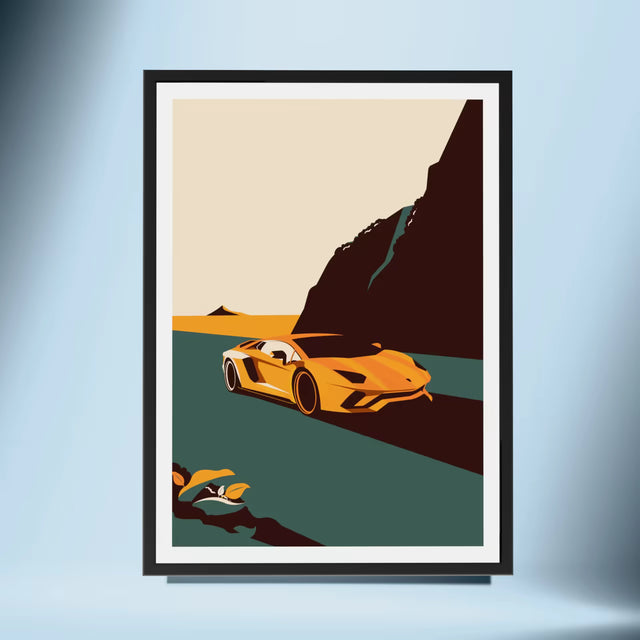 We meet again Lamborghini Aventador - Car Print