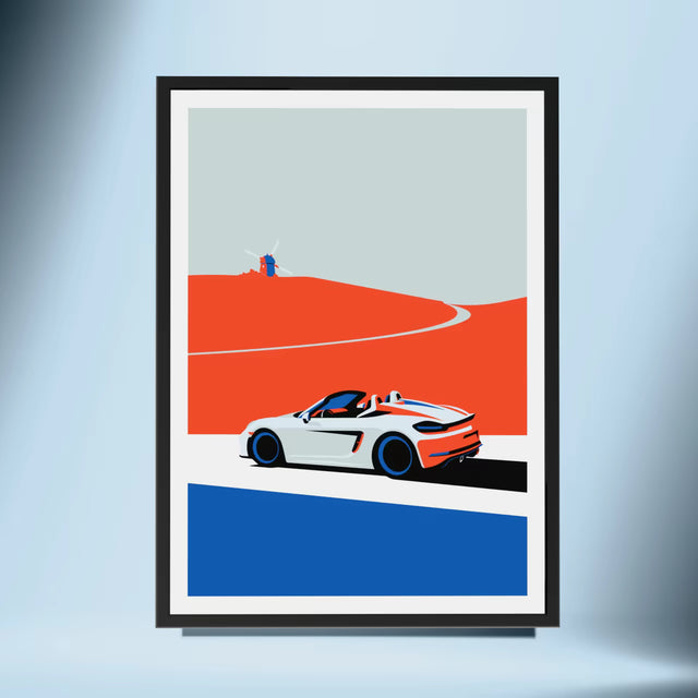 Whispers of Speed Spyder 718 & the Windmill - Car Print