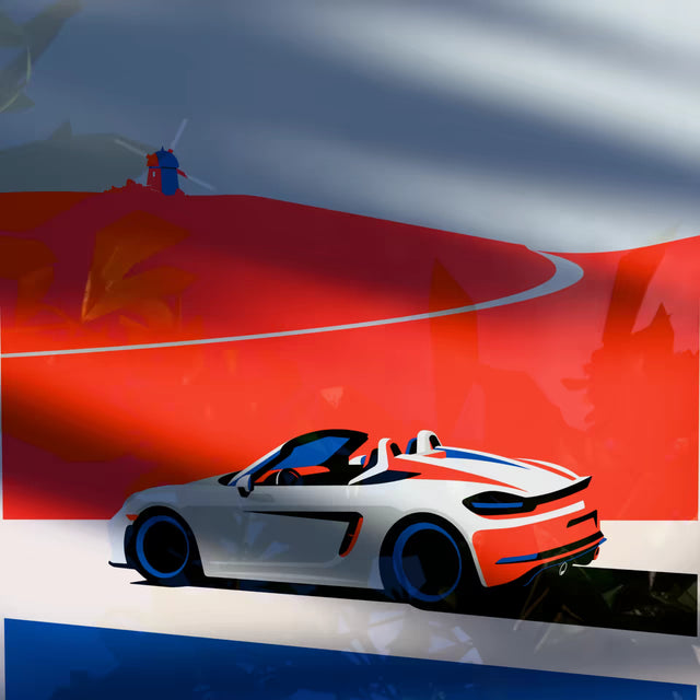 Whispers of Speed Spyder 718 & the Windmill - Car Print