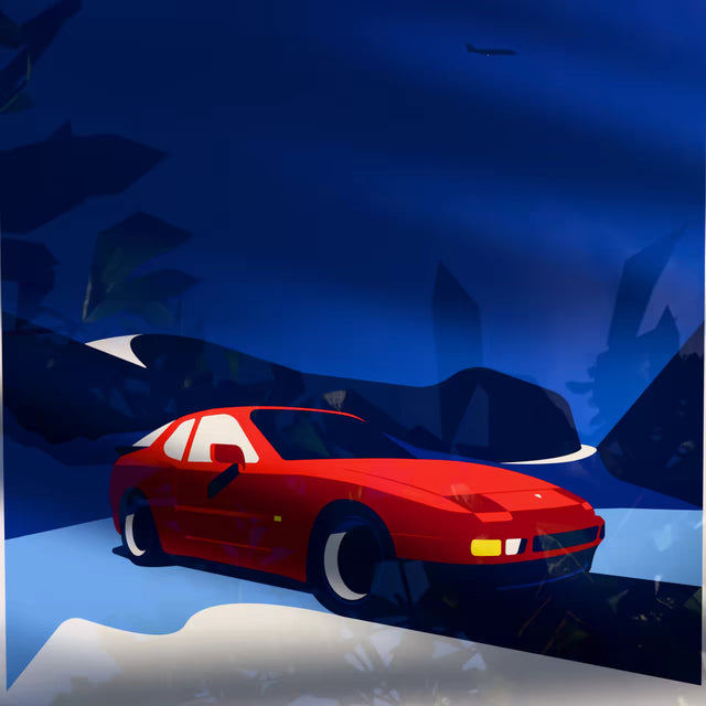Winter Wonderland: Porsche 944 - Car Print