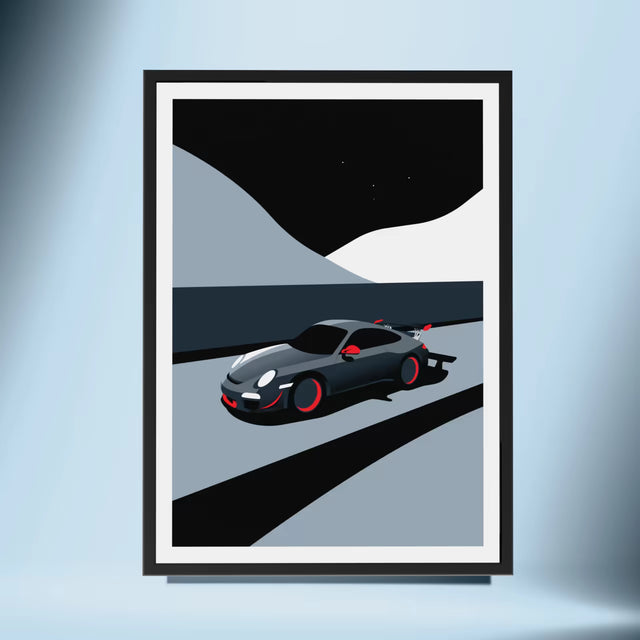 Zooming past 911 GT3 Porsche - Car Print