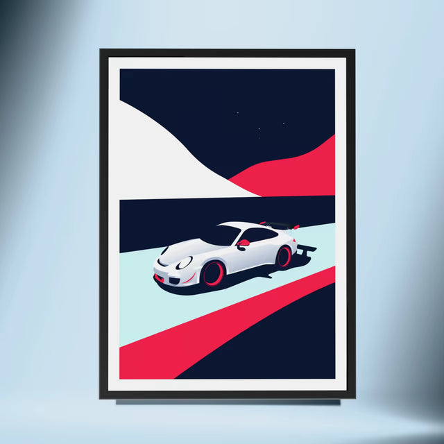 Zooming past 911 GT3 Porsche - Car Print