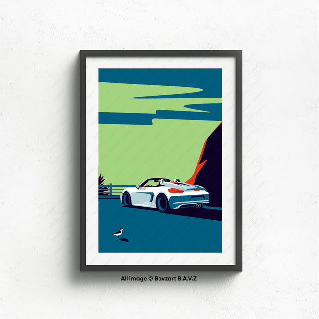 Porsche 981 Boxster cliffside escape