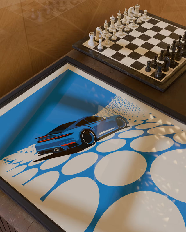 Waves of the turbo Solihull - Limited Edition, Cool Blue Surfer, Premium Giclée Print