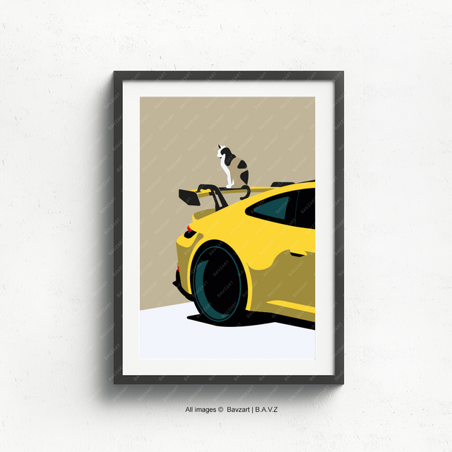 George sitting on a 992 GT3