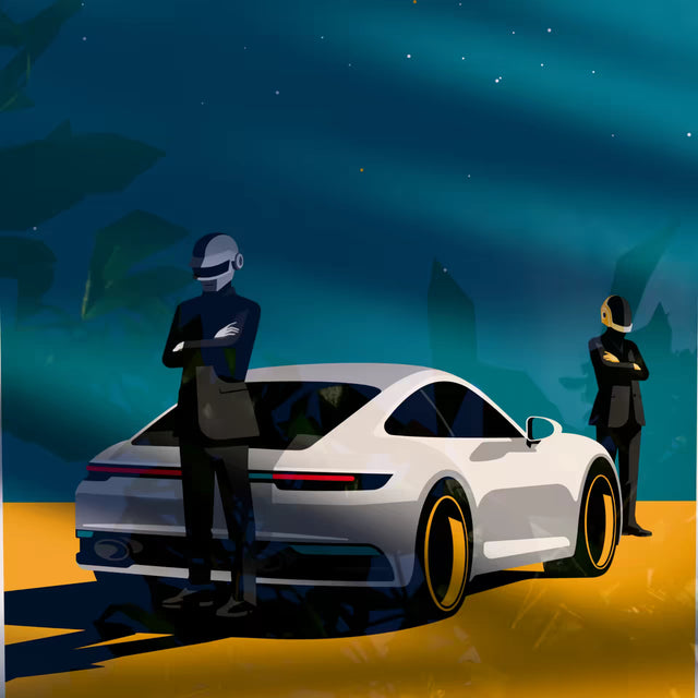 Daft Punk Drive the Future - Car Print