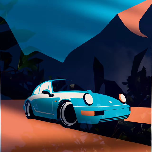 Go follow Porsche 964 - Car Print