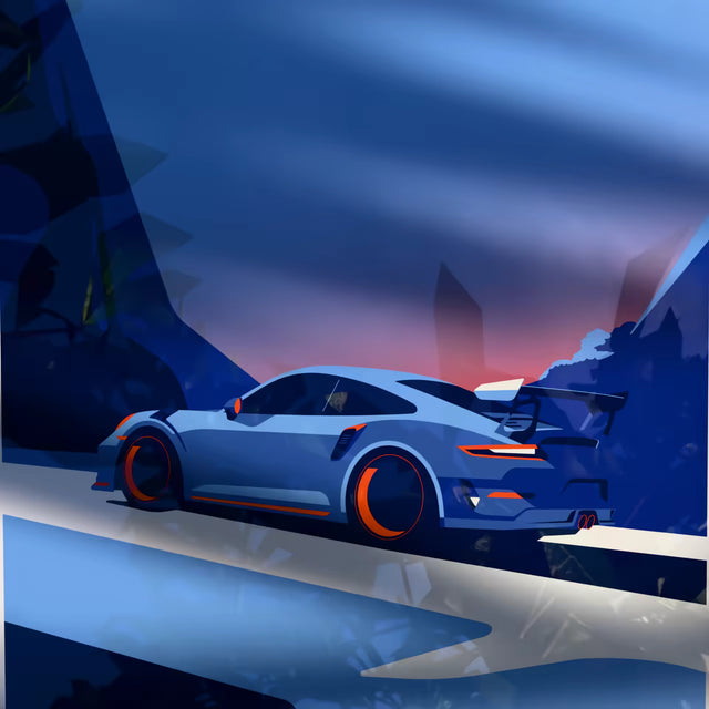 Climbing high! Porsche 911 GT3 RS - Car Print