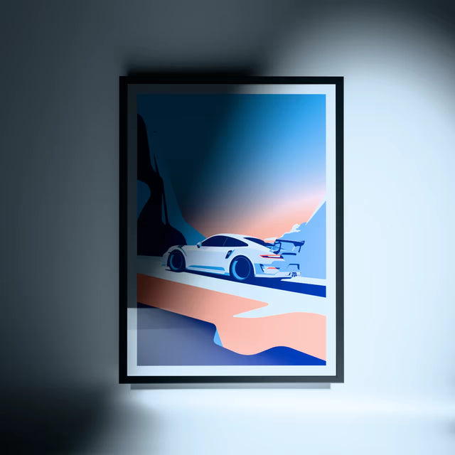 Climbing high! Porsche 911 GT3 RS - Car Print