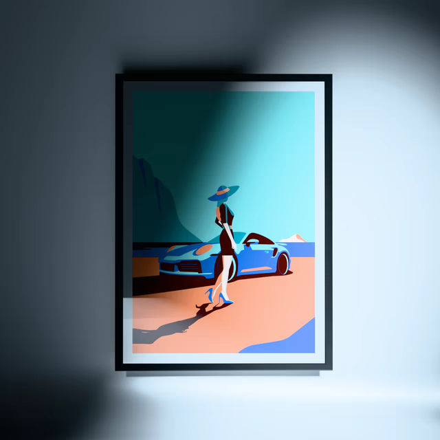 Her Love for Porsche 911 - Car Print