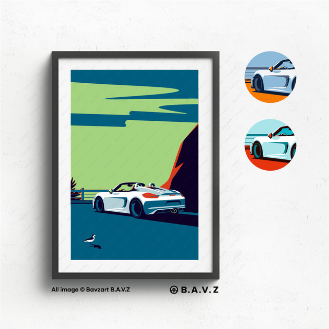 Porsche 981 Boxster cliffside escape