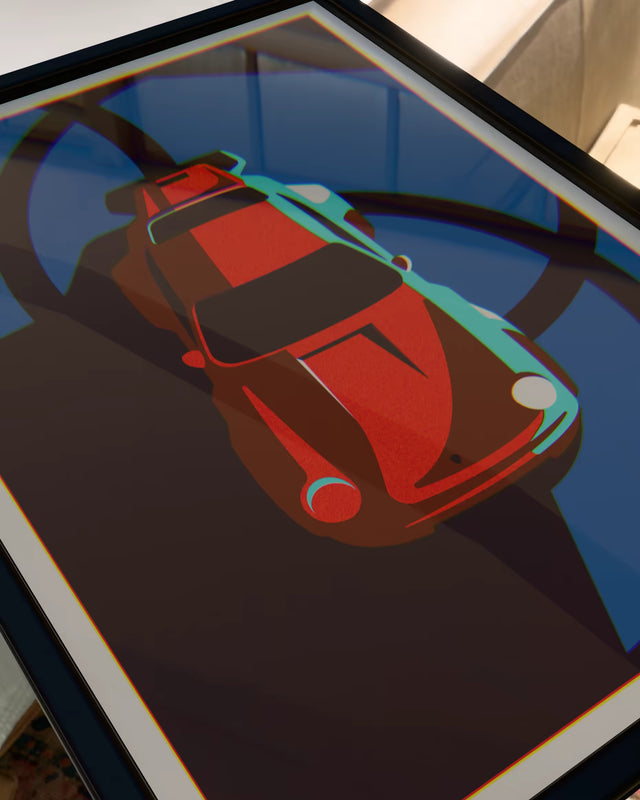 A view above, Porsche donuts - Car Print
